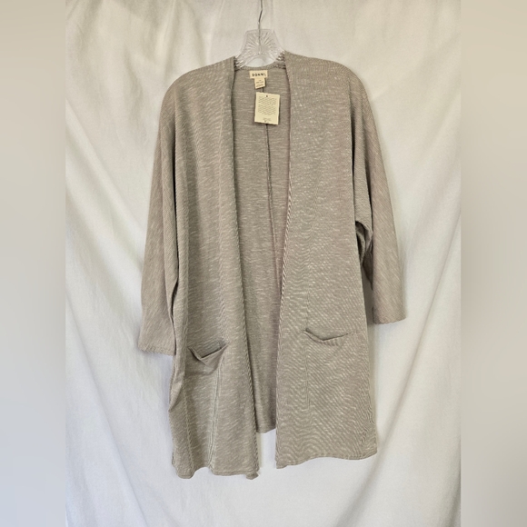 DONNI. Sweaters - DONNI. Sandwash Cardigan NWT Long Open Front Cotton Blend Size OS